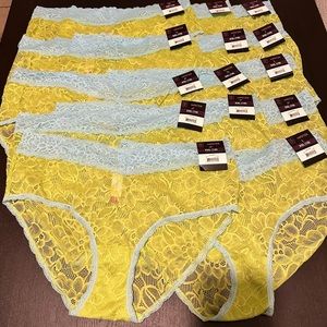 No Boundaries Hipster Green and Blue Lace Panties XXL